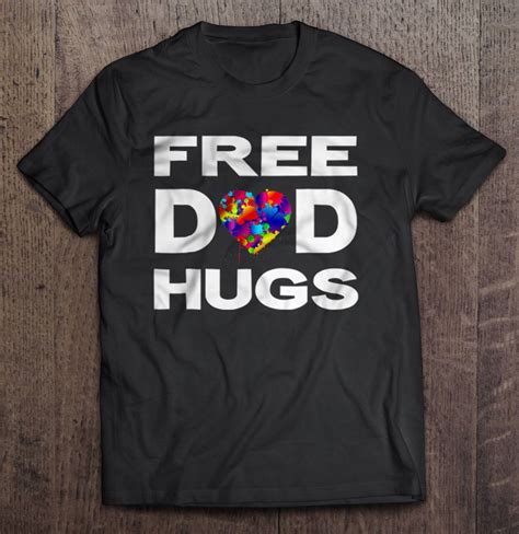 free dad hugs lgbt pride heart version t shirts teeherivar