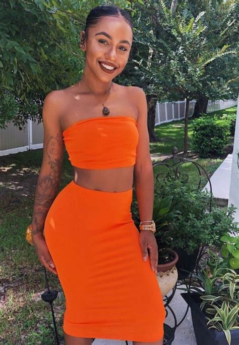follow slayinqueens for more poppin pins ️⚡️ girl outfits orange fashion summer autumn outfit