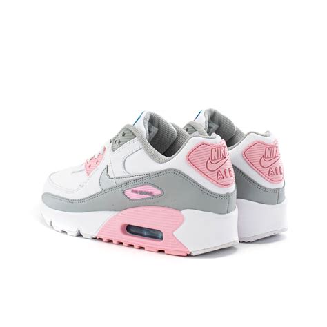 Nike Air Max 90 Leather Gs Cd6864 004 Weiss Silber Pink Brooklyn