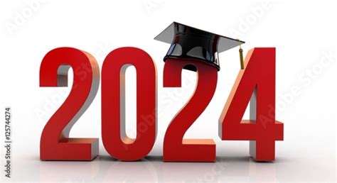 2024 Text With Graduation Hat Stock Illustration Adobe Stock