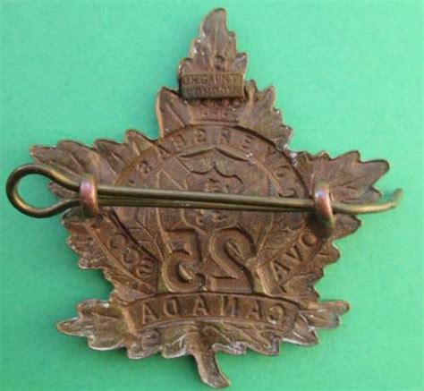 A Wwi Period Canadian 25th Infantry Battalion Badge