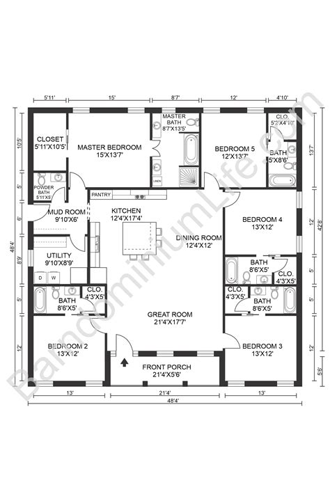 The Absolute Best 5 Bedroom Barndominium Floor Plans