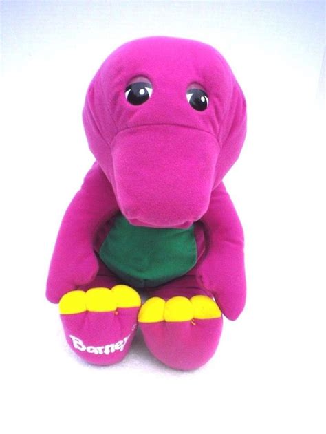 Vintage 1996 Interactive Talking Barney Purple Dinosaur Plush 16 Inch
