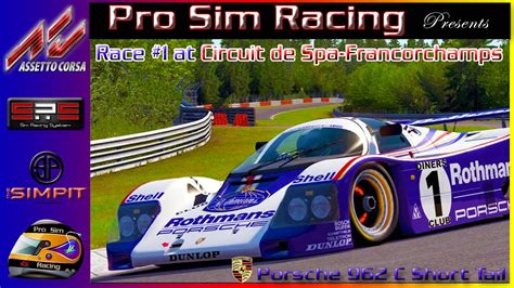 Assetto Corsa Porsche 962 C Short Tail At Spa On Sim Racing System