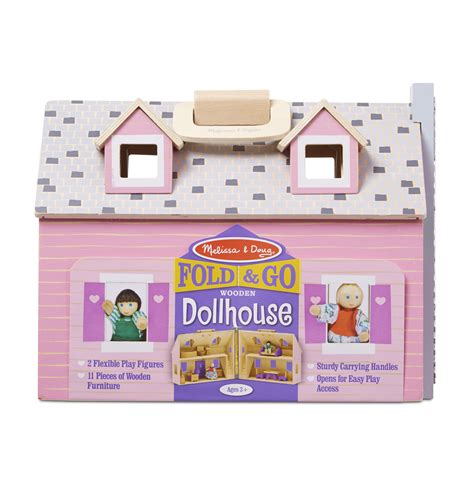 Melissa And Doug Fold And Go Wooden Dollhouse Best Educational Infant