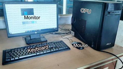Basic Parts Of Computer Monitor Keyboard Mouse Cpu
