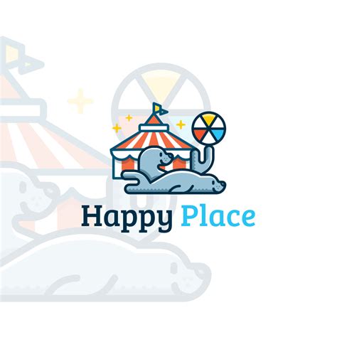 For Sale Happy Place Seal Logo Design Logo Cowboy