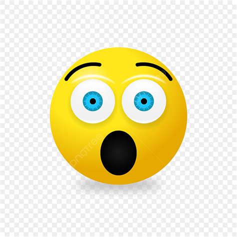 Shock Emoji Clipart Transparent Png Hd 3d Cute Shock Face Yellow Emoji