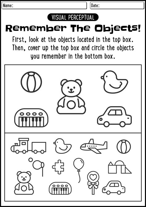19 Occupational Therapy Visual Perceptual Worksheets