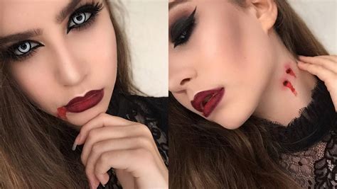 Quick And Easy Vampire Halloween Makeup Tutorial Using Regular Makeup