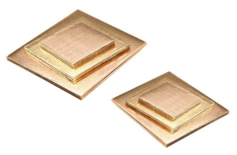 Rectangular Gold Cake Drums