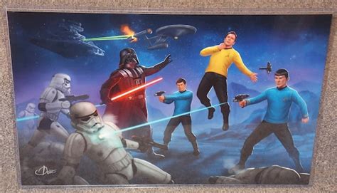 Star Wars Vs Star Trek Glossy Art Print X In Hard Etsy