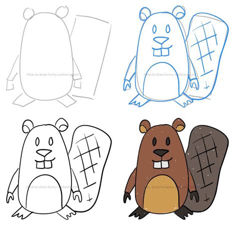 How To Draw A Beaver Clip Art That Looks Adorable Beaver Drawing