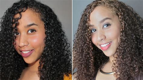 Black To Honey Brown Hair Dying Curls Without Bleach