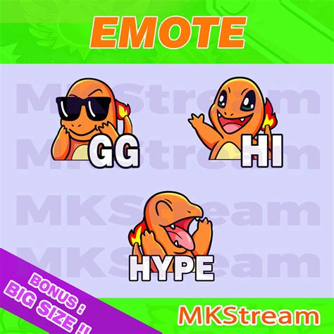 Artstation Twitch Emotes Pokemon Charmander Pack Artworks