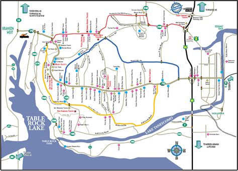 Map Of Branson Strip Maps Database Source