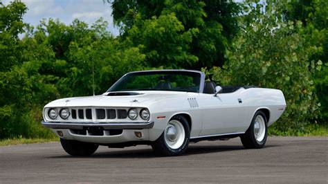 1971 Plymouth Hemi Cuda Convertible Cars Muscle White Wallpapers Hd Desktop And Mobile