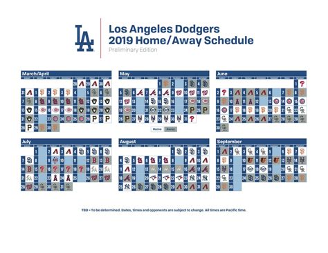 Dodgers Calendar Schedule Vitia Rosamond