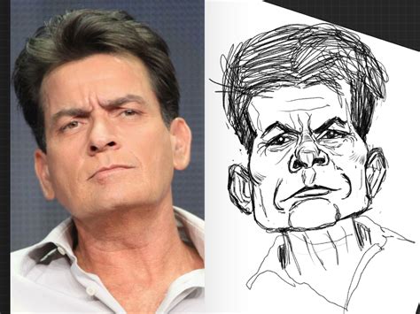 Charlie Sheen Caricature Brent