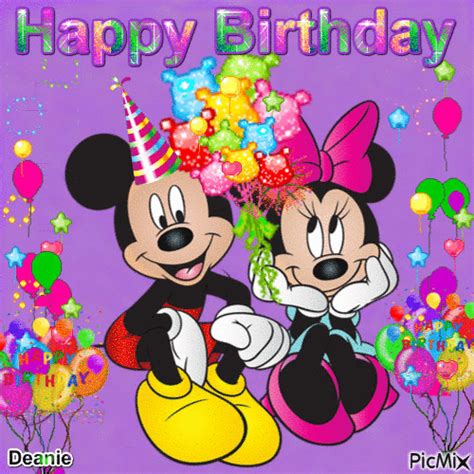 Happy Birthday With Mickey And Minnie Mouse Free Animated  Picmix