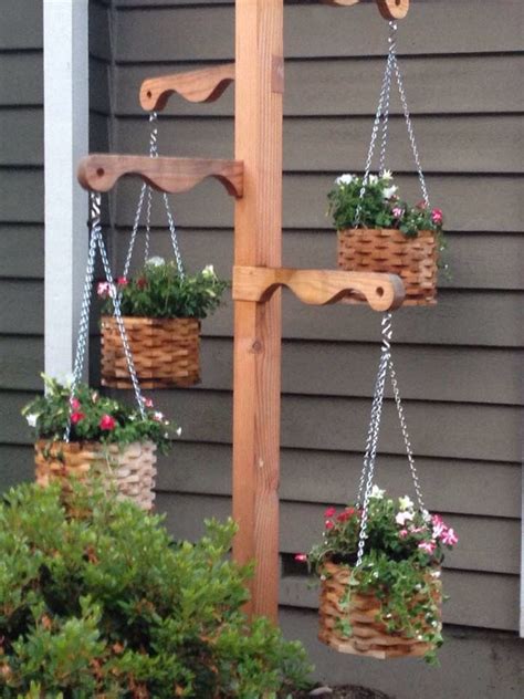 Handmade Hanging Baskets And Pole For My Front Yard Hanging Baskets