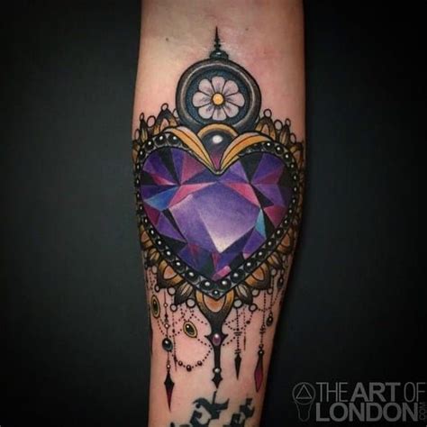 8 Sparkly And Magical Amethyst Crystal Tattoos Crystal Tattoo Jewelry
