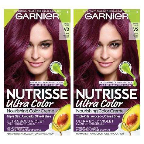Buy Garnier Hair Color Sse Ultra Color Nourishing Creme V2 Dark Intense Violet Spiced Plum