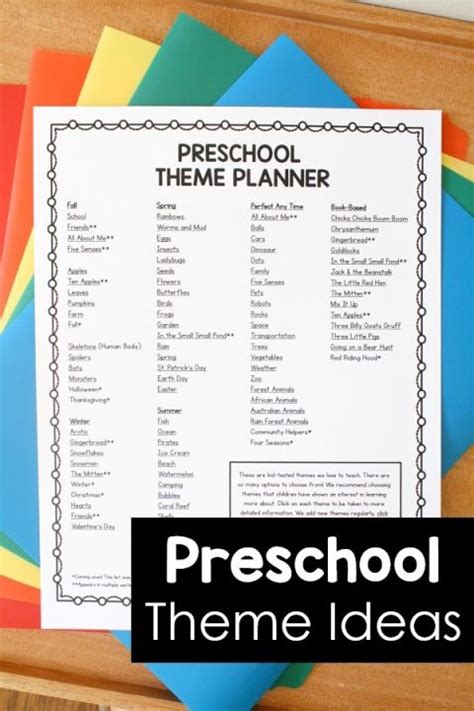 themes lesson plans  toddlers preschool lessons