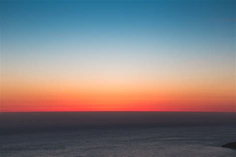 Hd Wallpaper Ocean Horizon Sea Sunset Sky Nature Scenics Dusk