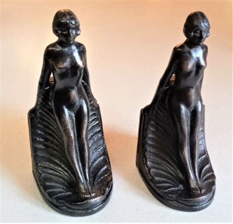 Design Toscano Naked Nude Lady Woman Bookends Art Deco Solid Cast Iron Lbs Ebay