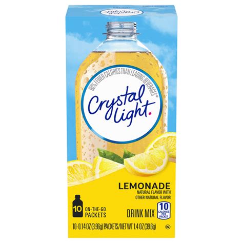 Save On Crystal Light On The Go Packets Drink Mix Lemonade 10 Ct