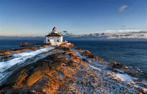 Wallpaper The Ocean Coast Lighthouse Canada Canada Cape The