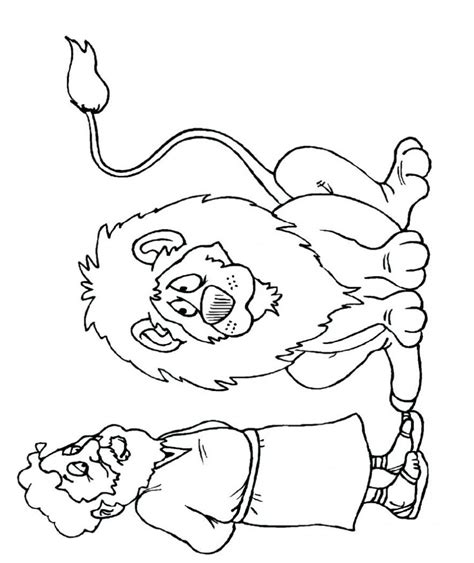 Daniel And The Lions Den Coloring Pages Free At