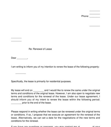 non renewal sample letter to landlord not renewing lease sample