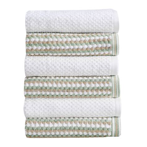 Great Bay Home 100 Cotton Multi Striped Bath Towel Sets