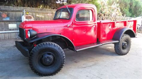 1947 Dodge Power Wagon Original Red On Black Clean And Complete No
