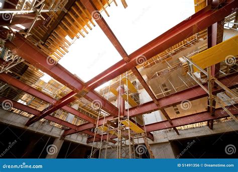 Steel Beams On The Construction Site Stock Photo Image Of Business