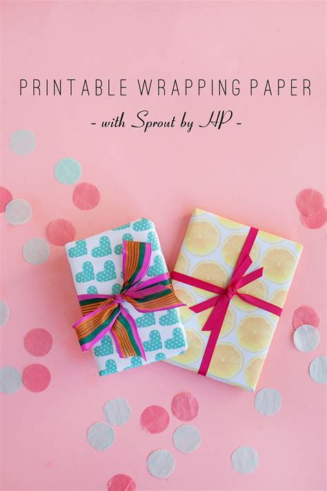 Tell Diy Wrapping Paper With Sprout By Hp Printable Wrapping Paper