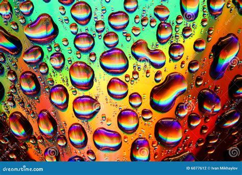 Colored Water Drops Stock Photography Image 6077612
