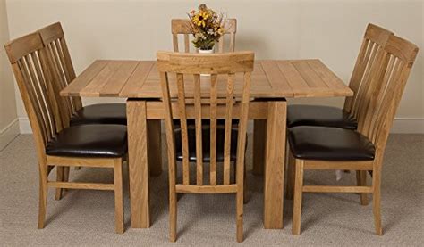 Richmond 90cm 150cm Square Oak Extending Dining Table And 6 Chairs