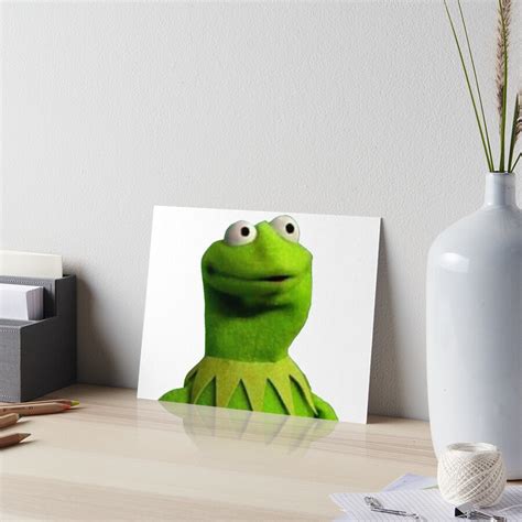Funny Kermit Meme Art Board Print By Zaynahl Redbubble