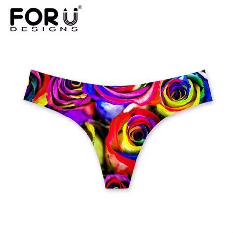 Forudesigns Micro Mini Rose Thong Womens Lingerie Pink Sexy Briefs