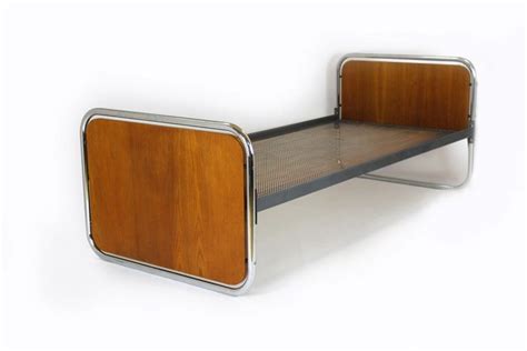 Bauhaus Tubular Steel Beds In Oak From Stavbyt 1940s Set Of 2 At 1stdibs