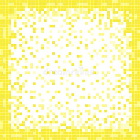 Yellow Abstract Pixel Background Pixel Art Stock Illustration