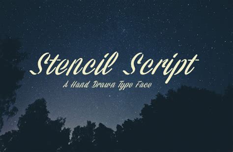 Stencil Script Font Wegraphics