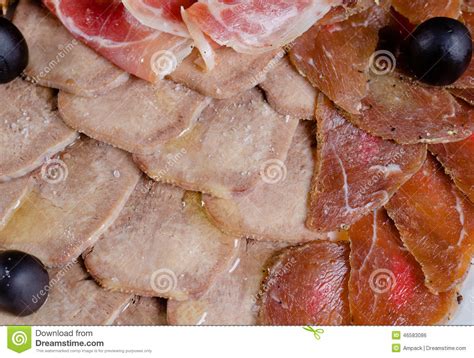 Assorted Cold Meat Platter Stock Photo Image Of Pork