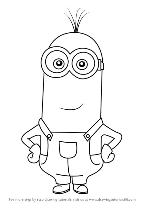 Learn How to Draw Kevin from Minions (Minions) Step by Step : Drawing