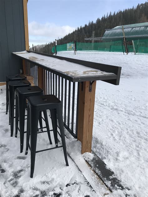 Mar 16, 2021 · the size of your deck will determine the number of footings and posts you'll need to support the joists and deck boards, as well as the size and spacing of the joists and the size of the deck boards. Deck rail as bar top | Patio railing, Porch bar, Deck railings