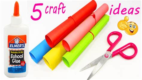 5 Awesome Craft Ideas With Colour Paper Ideas With Paper Paper
