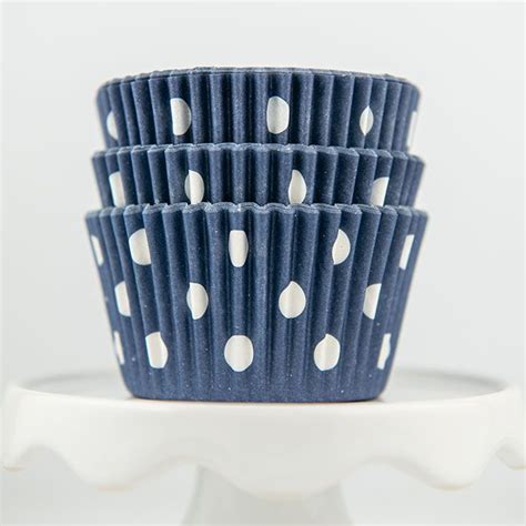 Polka Dot Navy Blue Cupcake Liners Navy Blue Baking Cups Polka Dot